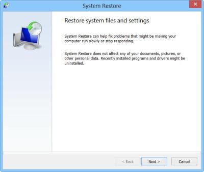 restore the registry in Windows