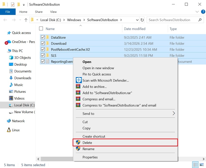 clear windows update cache