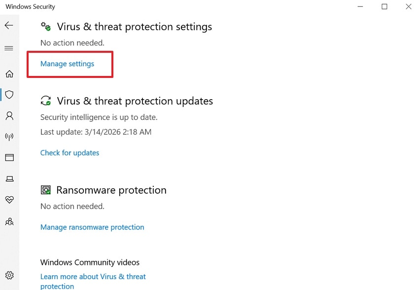 manage antivirus protection