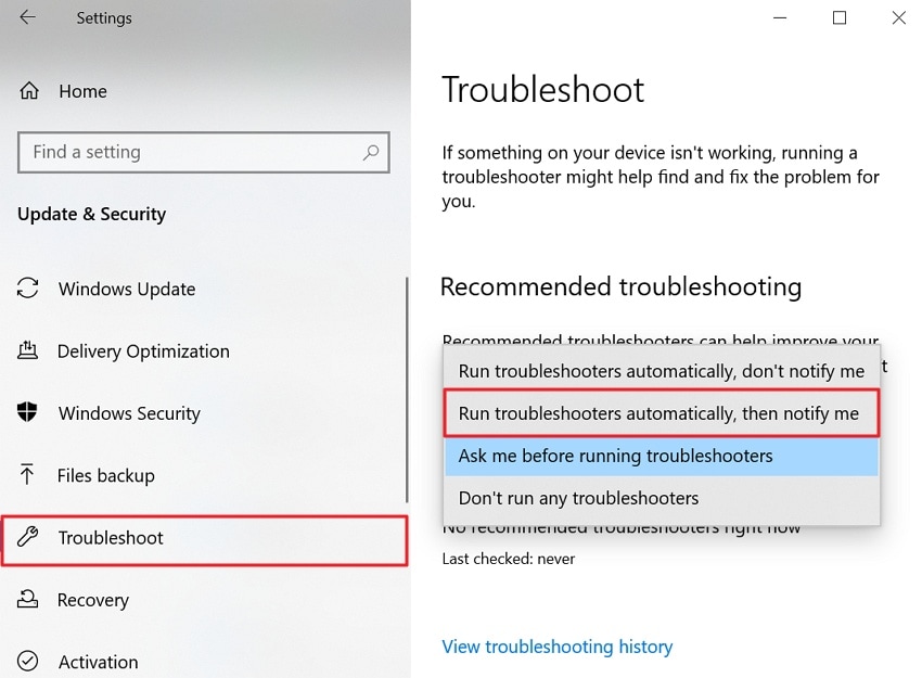 run windows update troubleshooter