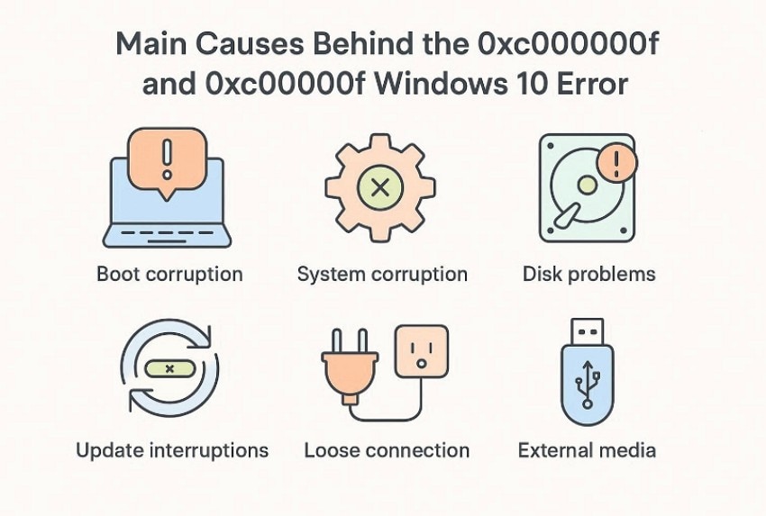 causes behind 0xc00000f error