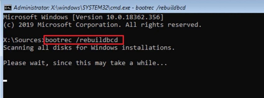 run rebuild command and press enter