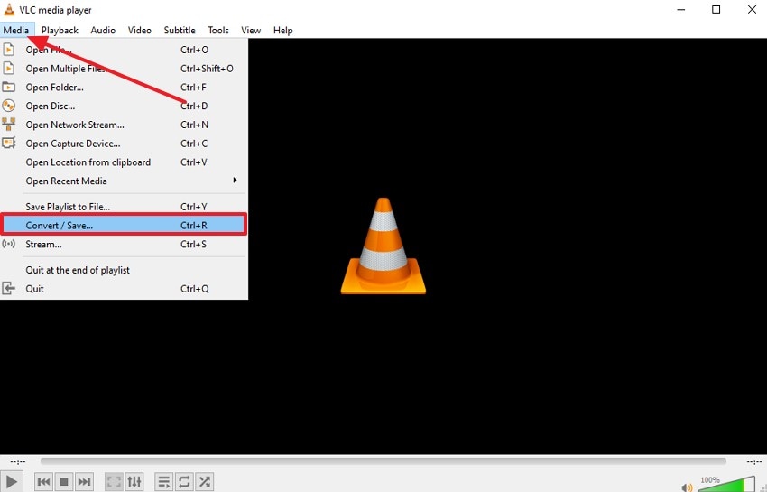 convert media file vlc player