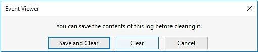 delete windows event logs