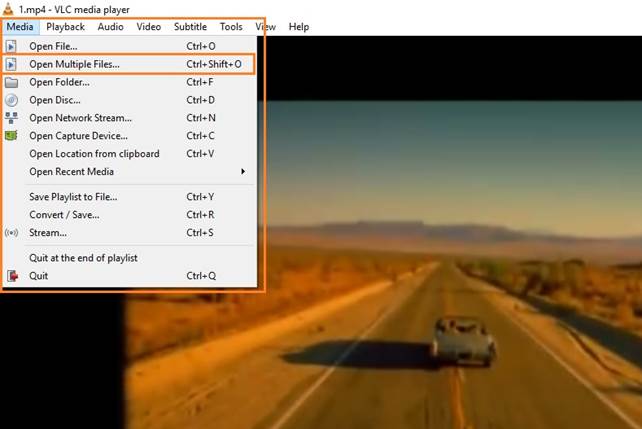 vlc aprire più video