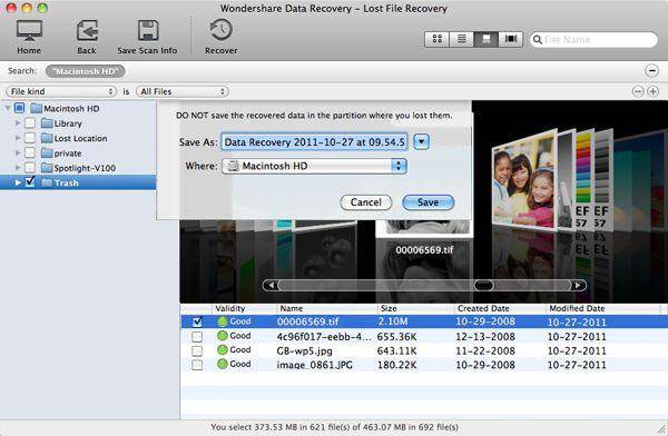 recuperare file eliminati con Wondershare Mac Recupero Dati fase 4