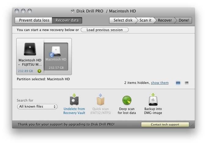 Disk Drill pour récupérer des fichiers formatés à partir d'USB sur Mac
