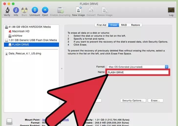 comment formater l'USB sur Mac