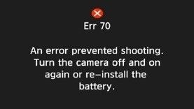 Kesalahan Canon 70