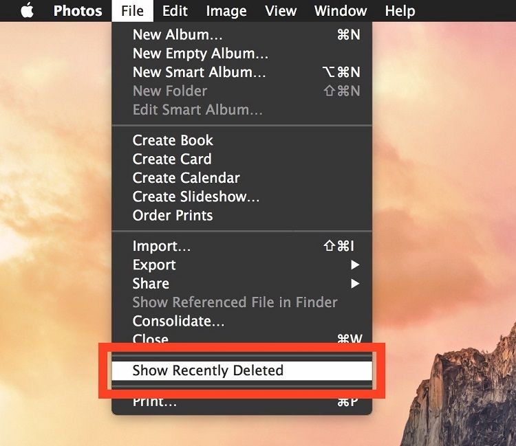 recover recently deleted photos on Mac