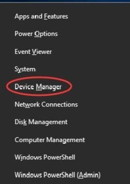 click to open device manager