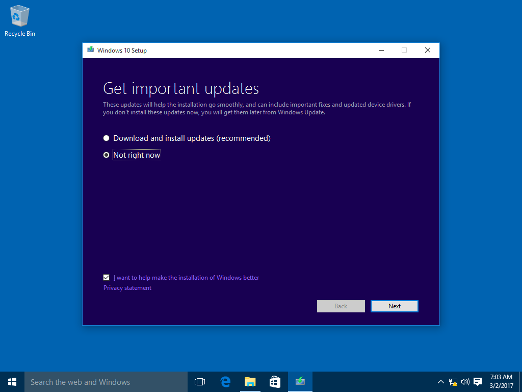 repairing win10 by upgrading