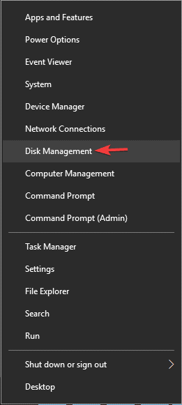 select disk management