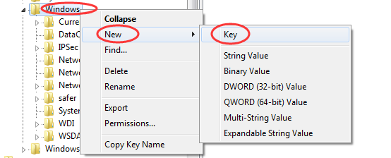 select new key