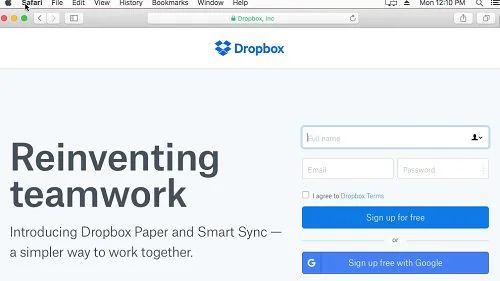 how do i open dropbox on mac