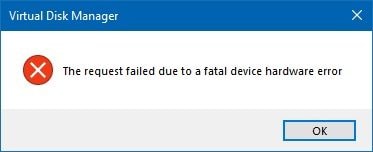 fata hard drive error