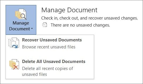 recover unsaved documents