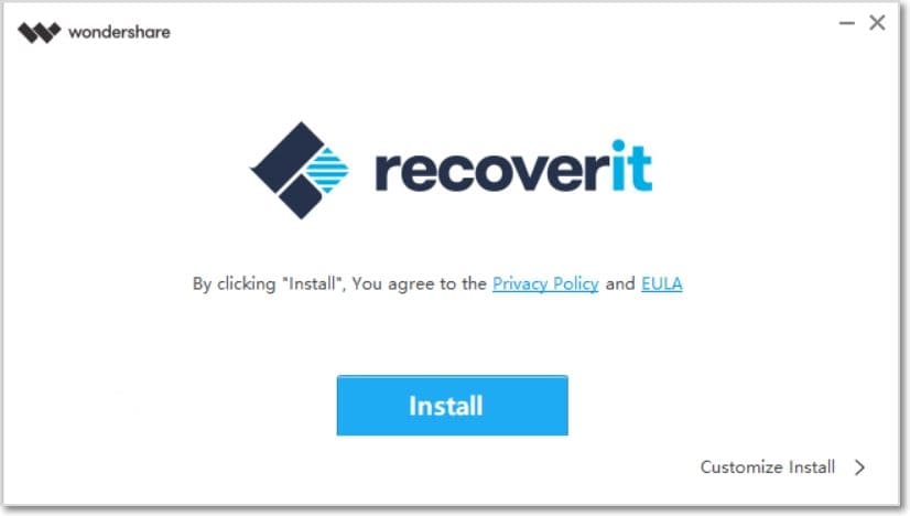 instalar Wondershare Recoverit para Windows