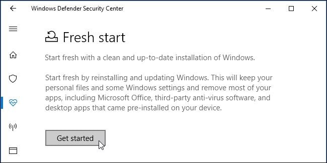 Windows 全新啟動