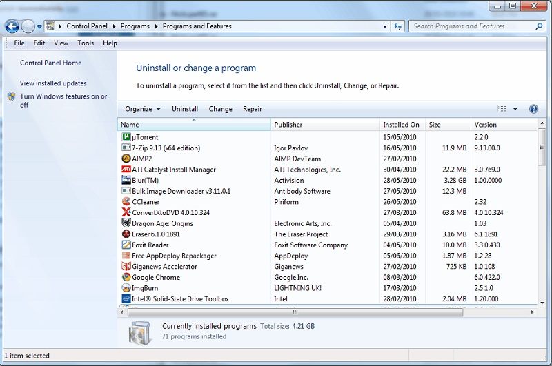 windows copot instalasi programs