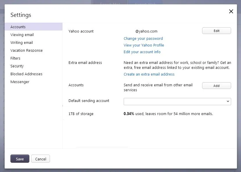 yahoo mail settings for mac