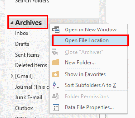 Outlook-Datendatei öffnen