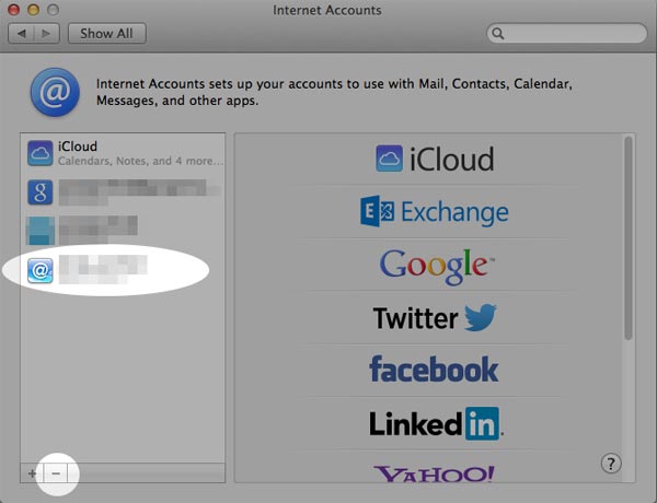 how to delete mac email account