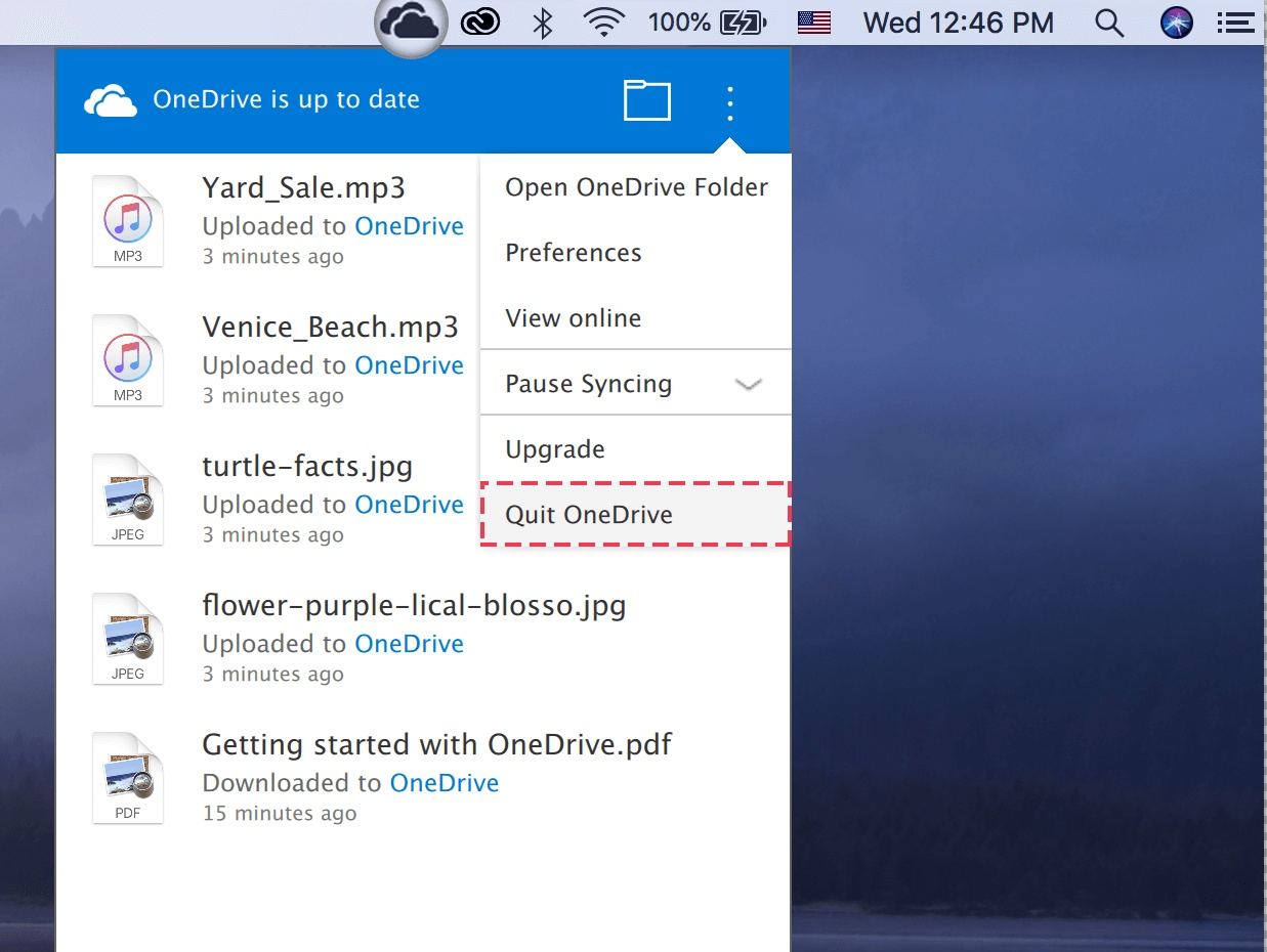 onedrive for mac start