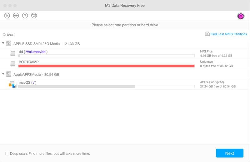 Pemulihan Data Mac Gratis M3