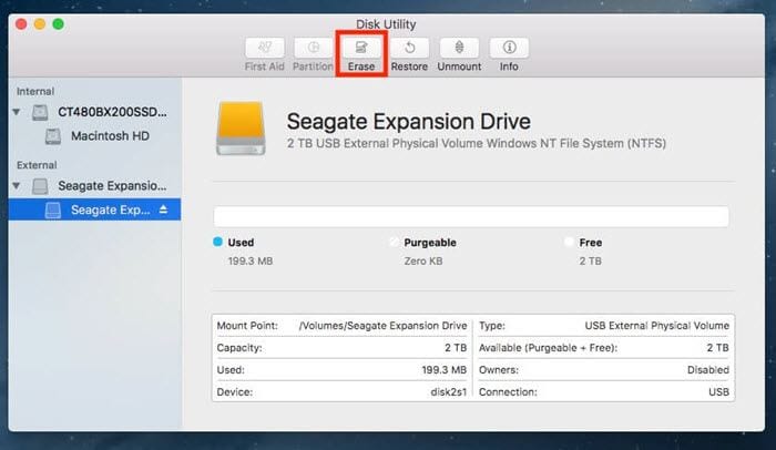 reformat hard drive with Disk Utilities