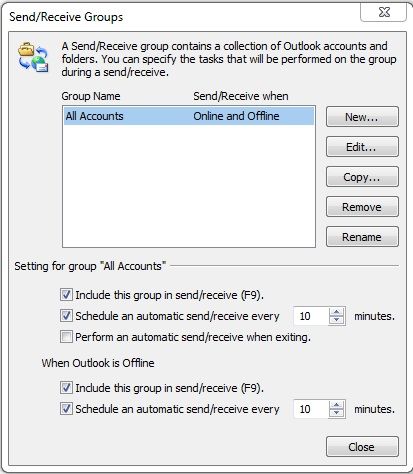 outlook receiving emails but not sending