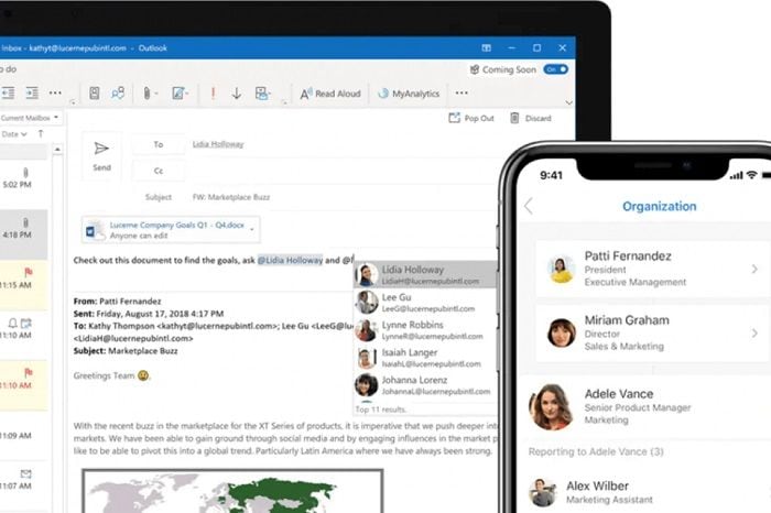 désactivation du compte outlook