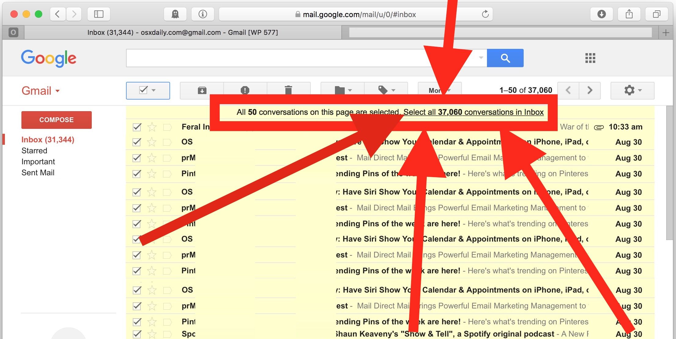 How to Delete All or Multiple Emails in Gmail at Once