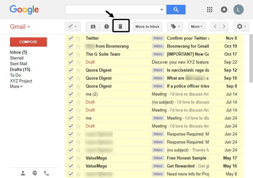 borrar-varios-gmail