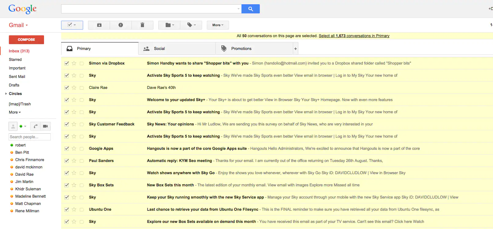 multiple mail forward in gmail