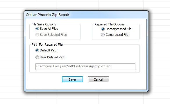 save the repaired zip files