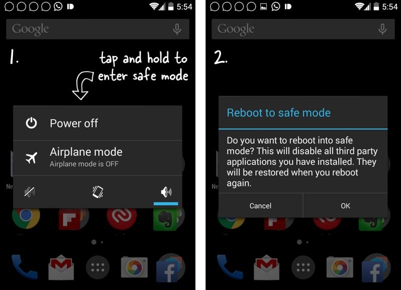 reboot the phone on android