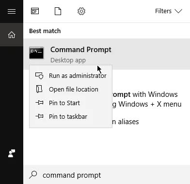 use command prompt
