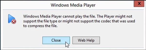windows media player non riproduce video
