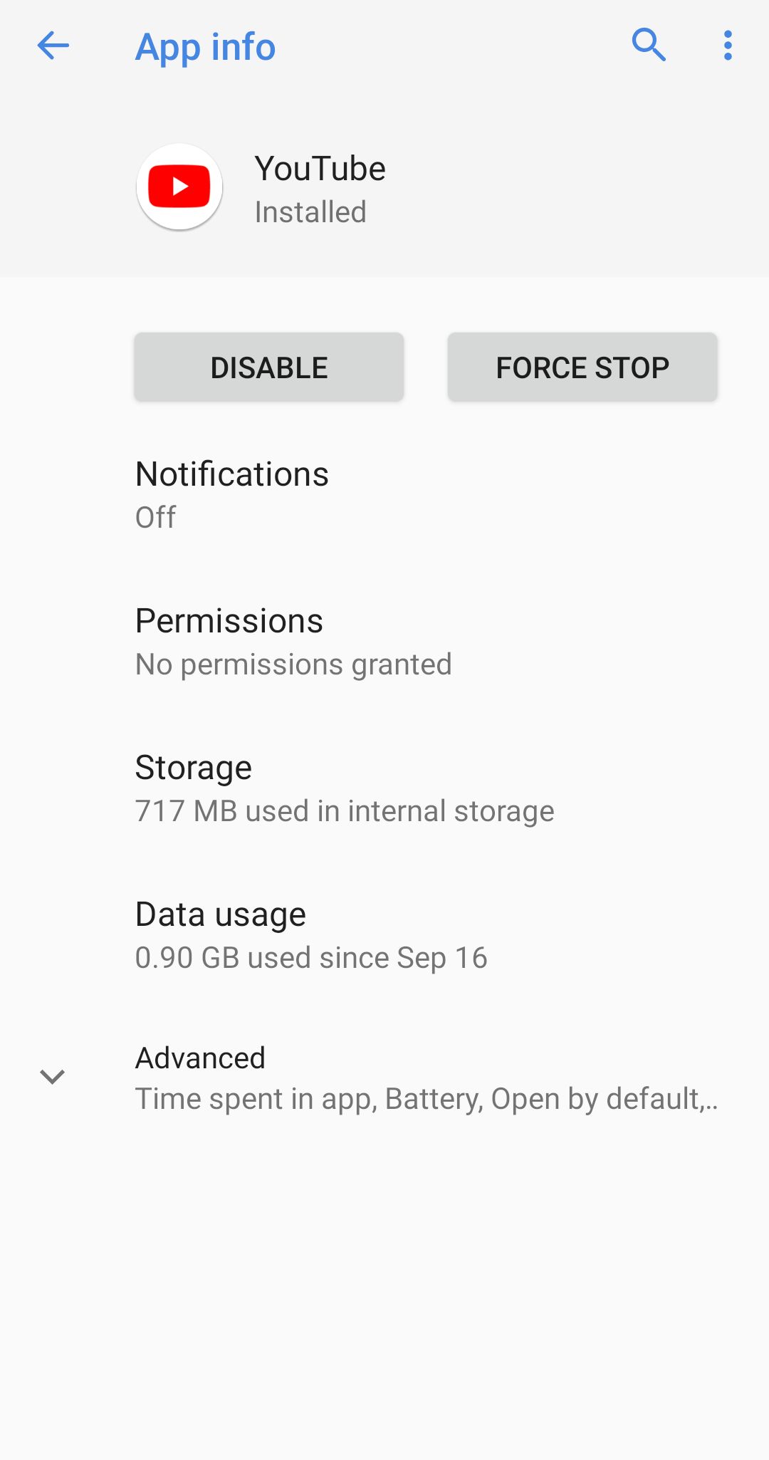 app settings android