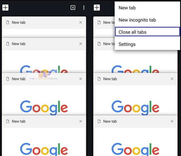 close unwanted tabs on chrome