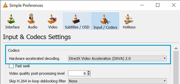 fix vlc crashing by changing the hardware acceleration decoding