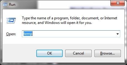 delete the temporary files