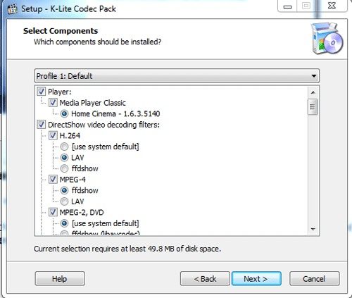 Install K-Lite Codec Pack