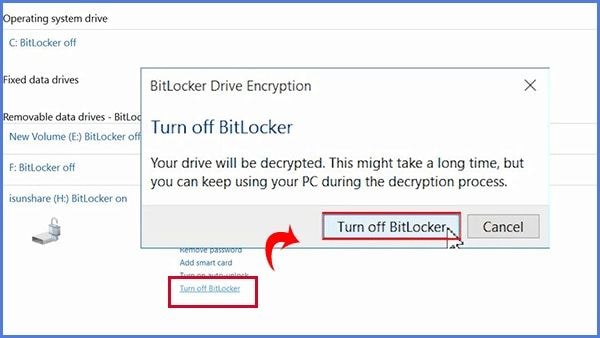 desactivar bitLocker