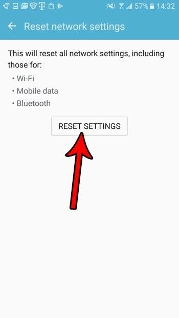 android reset settings