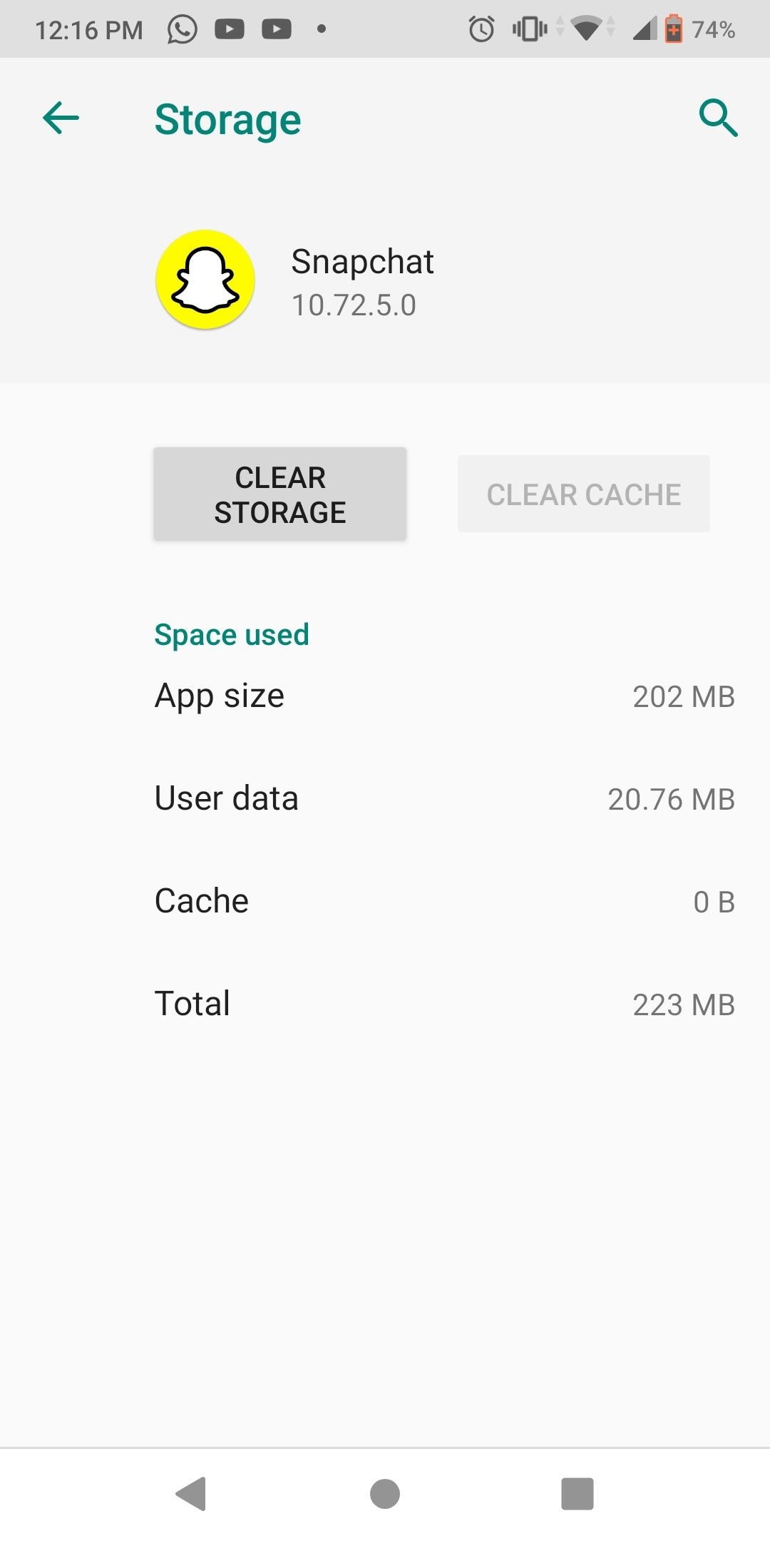 clear storage