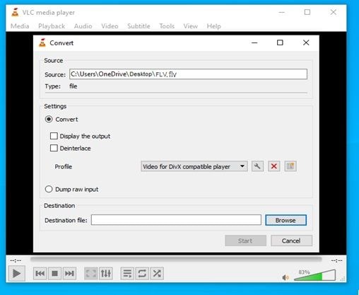 choose the settings for mov files