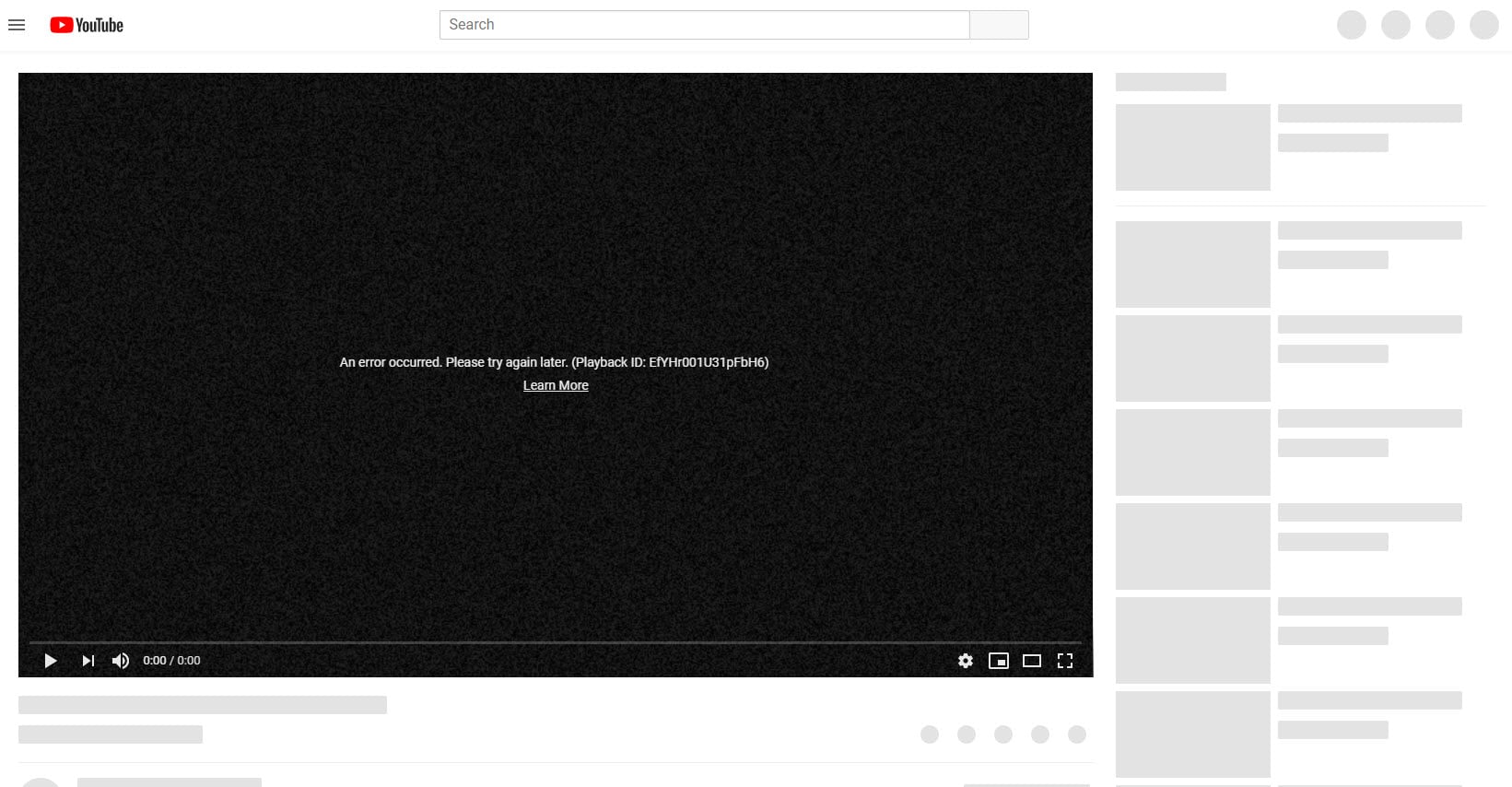 youtube video funktioniert nicht