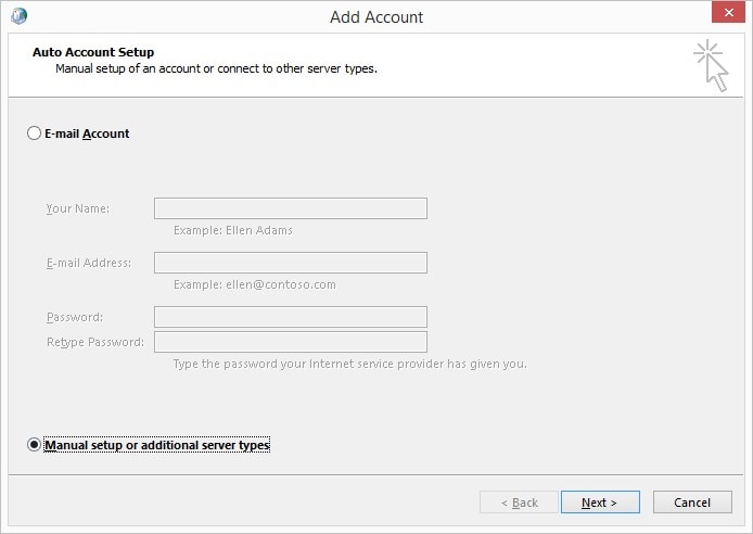 criar novo perfil do Outlook 5